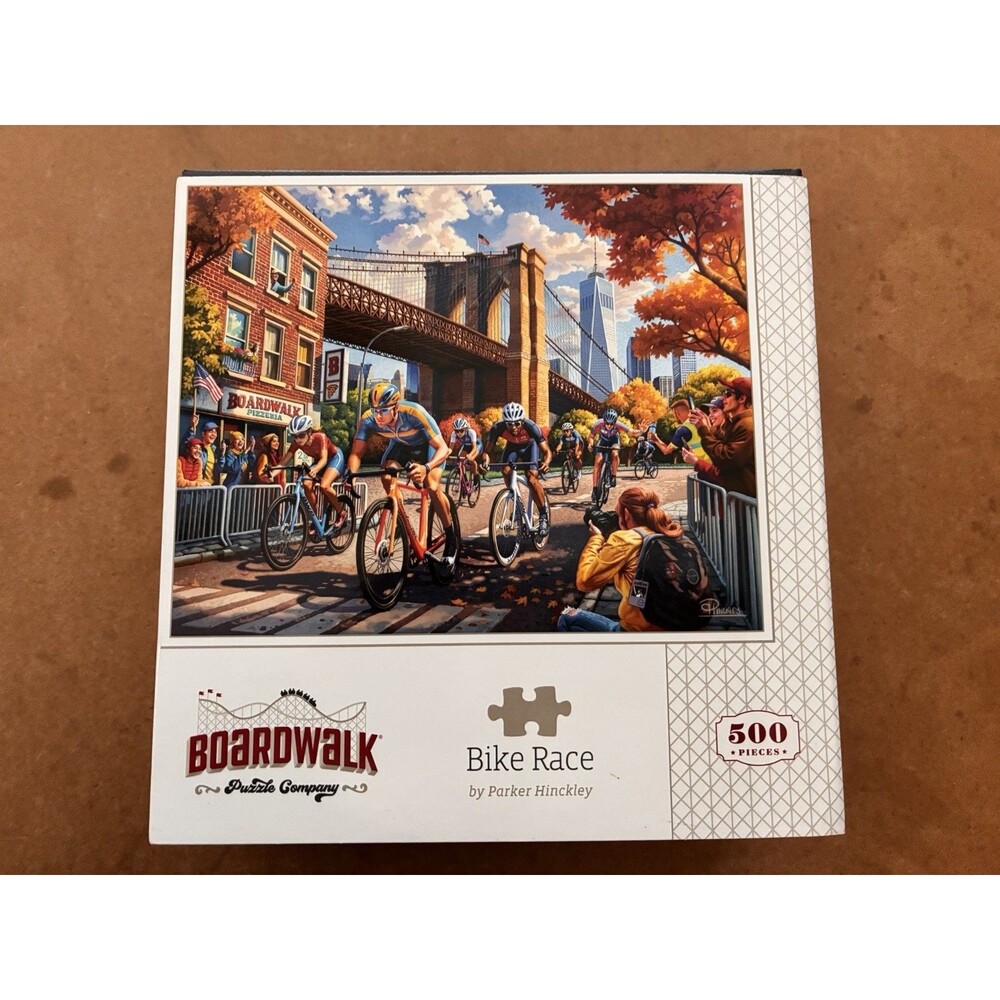 Boardwalk Puzzle Company -  Bike Race - 500 Piece Made USA by Parker Hinckley
